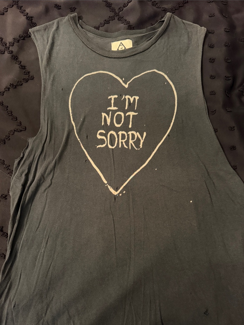 RARE Discontinued UNIF "I’m Not Sorry" Cut-Off Tank Top